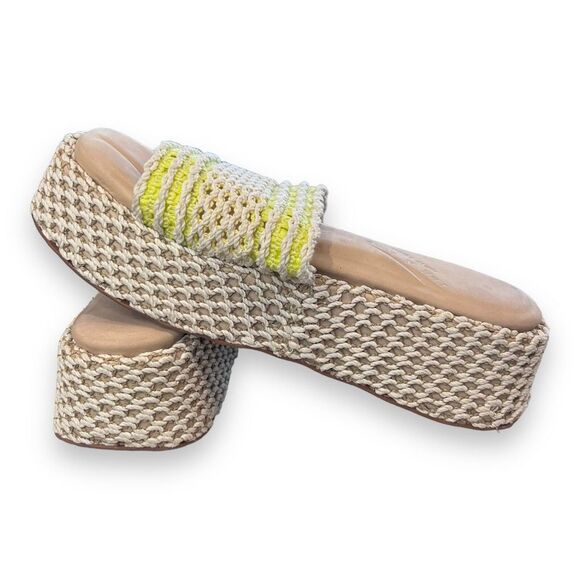 New Rag & Bone Logan Platform Slide Crochet Platform Sandal Slides Size 8.5 US - Picture 3 of 10